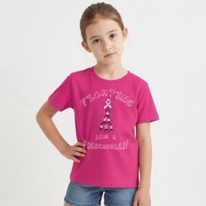 💕Girls breast cancer awareness T-shirt